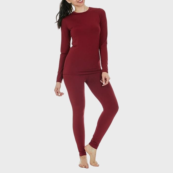 Thermajane Long Johns Fleece Lined Pajamas
