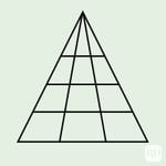 Inside of a triangle are four rows and three columns, creating a 12-part grid